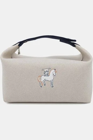 Hermès Black Grease Pail Canvas Bride-a-Brac Cabriole GM Tote Bag