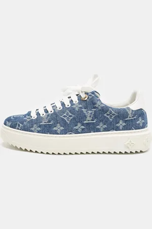 LOUIS VUITTON Monogram Denim Time Out Sneakers Size 38.5