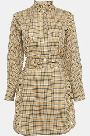 Burberry Vintage Check Cotton Belted Mini Dress S