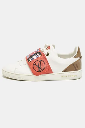 LOUIS VUITTON Leather and Monogram Reverse Canvas Kyoto Sneakers Size 35