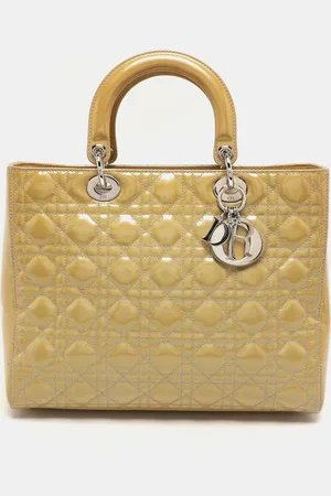 Dior Cannage Patent Leather Large Lady Tote