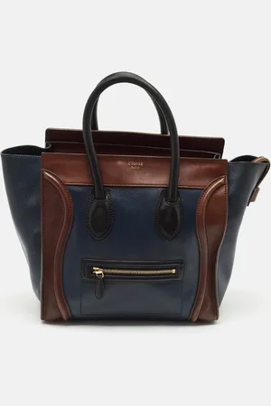 Céline Tricolor Leather Mini Luggage Tote