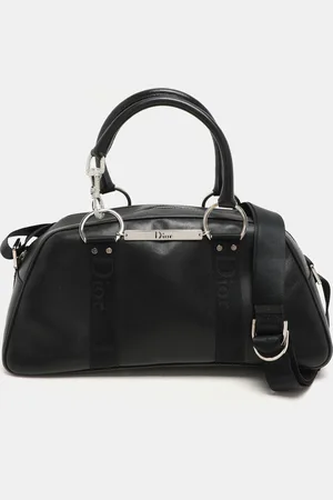 Dior Leather Crytal Hook Bowling Bag