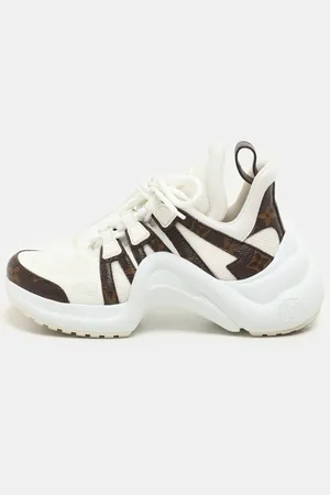 LOUIS VUITTON Fabric And Monogram Canvas Archlight Lace Up Sneakers Size 35