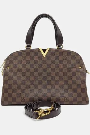 LOUIS VUITTON Coated Canvas Damier Kensington Bowling bag