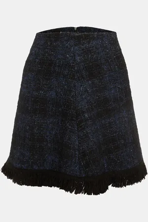 Moschino Tweed Fringed Mini Skirt M