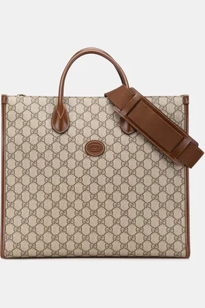 Gucci Medium GG Supreme Azalea Calfskin Retro Interlocking G Tote