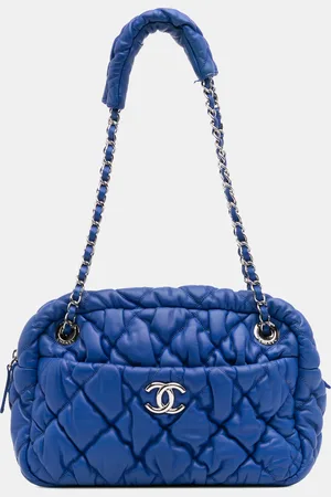 CHANEL Quilted Lambskin Bubble Quilt Camera Shoulder Bag