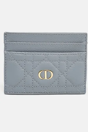 Dior Cannage Leather Caro Freesia Card Holder