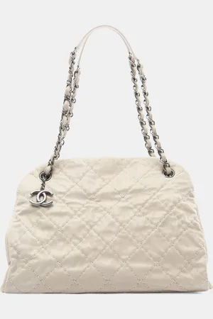 CHANEL Large Aged Calfskin Just Mademoiselle Bowling Bag