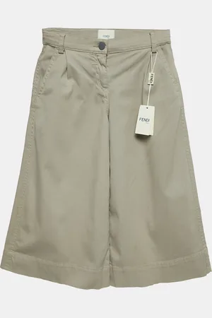 Fendi Kids Gabardine Wide Leg Trousers 6 Yrs