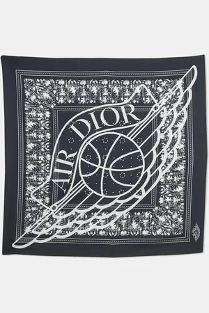 Dior X Jordan Air Print Silk Bandana Scarf