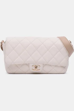 CHANEL Medium CC Quilted Caviar Buckle Strap Messenger Bag