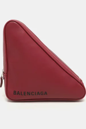 Balenciaga Leather Triangle Clutch