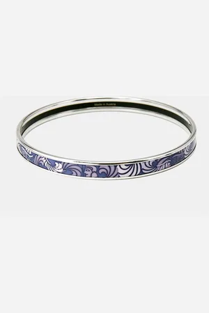 FREYWILLE Enamel Silver Tone Ultra Bangle Bracelet