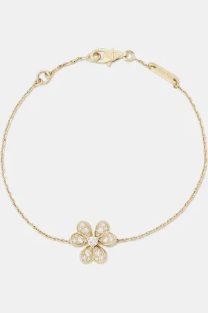 Van cleef 18K Gold and Diamond Frivole Mini Bracelet