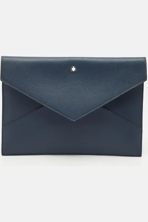 Montblanc Navy Leather Sartorial Envelope Pouch