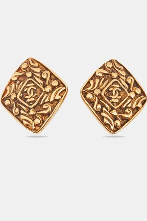 CHANEL CC Tone Clip On Earrings