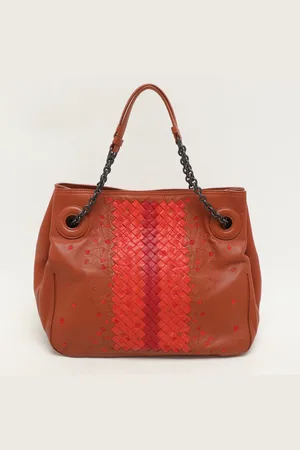 Bottega Veneta Intrecciato Leather Floral Embroidered Shoulder Bag