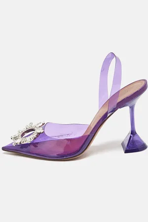Amina Muaddi PVC Begum Slingback Pumps Size 38.5
