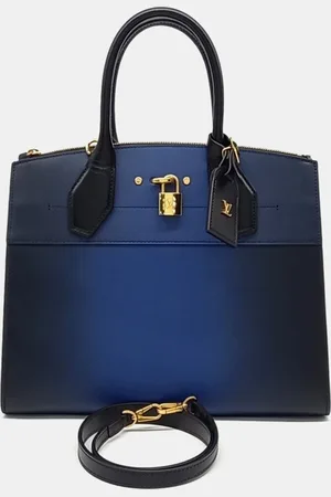LOUIS VUITTON Blue Leather City Steamer MM bag