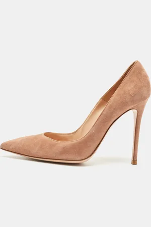 Gianvito Rossi Brown Suede Pointed Toe Pumps Size 41