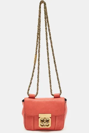 Chloé Coral Leather Mini Elsie Crossbody Bag