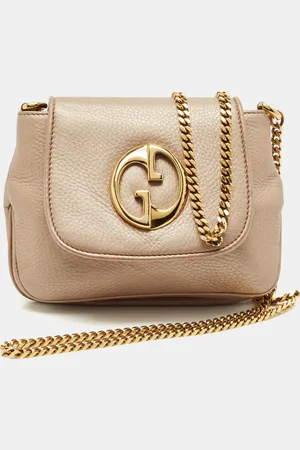Gucci Metallic Leather Small 1973 Chain Crossbody Bag