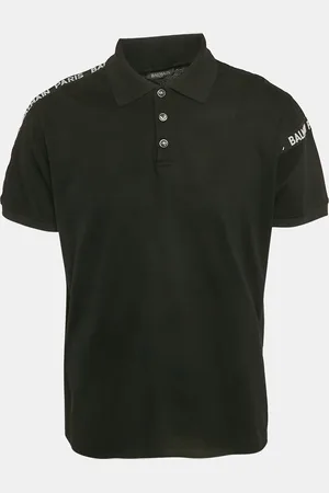 Balmain Pique Cotton Polo T-Shirt XL