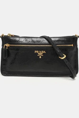 Prada Leather Top Zip Clutch