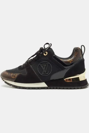 LOUIS VUITTON Mesh, Suede and Monogram Canvas Run Away Sneakers Size 38