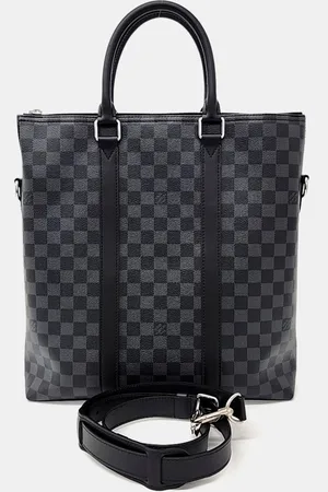 LOUIS VUITTON Grey Coated Canvas Graphite Anton Bag