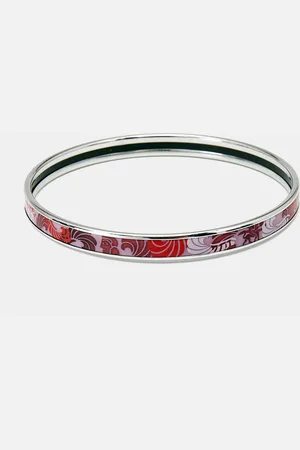 FREYWILLE Enamel Silver Tone Ultra Bangle Bracelet