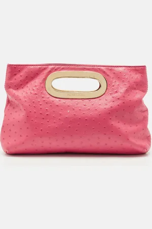 Michael Kors Ostrich Embossed Leather Berkley Clutch