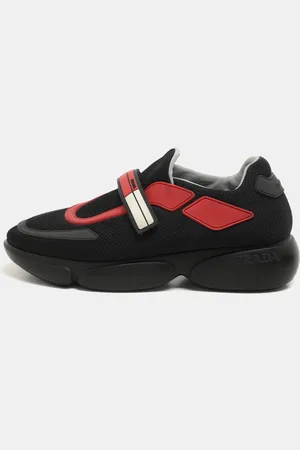 Prada /Red Knit Fabric Cloudbust Sneakers Size 37