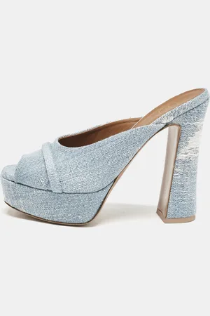 MALONE SOULIERS Denim Yasmin Platform Mules Size 38
