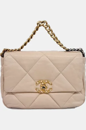 CHANEL Leather 19 Flap Bag Small