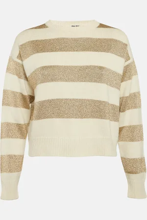 Miu Miu Striped Lurex Knit Sweater S