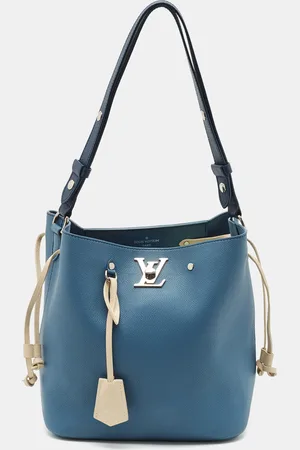 LOUIS VUITTON Jean Leather Lockme Bucket Bag