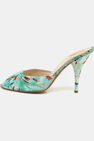 Fendi Floral Printed Nylon Mules Size 39