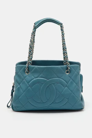 CHANEL Quilted Caviar Leather Petite Timeless Tote