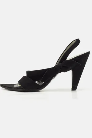 Miu Miu Suede Bow Strappy Slingback Sandals Size 38