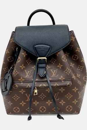 LOUIS VUITTON Coated Canvas and Leather Monogram Montsouris PM bag