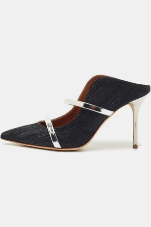 MALONE SOULIERS Lurex Fabric Maureen Heel Mules Size 37