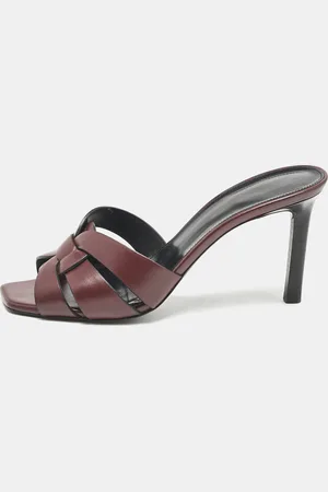 Saint Laurent Saint Laurent Leather Tribute Slides Sandals Size 38