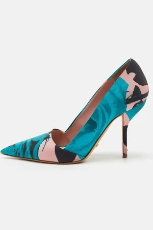 Dior Floral Print Fabric Decli Defile Pointed Toe Pumps Size 36.5