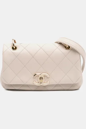 CHANEL Medium Lambskin Twist Chain Enamel CC Flap