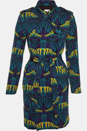 M Missoni Printed Double Breasted Coat M