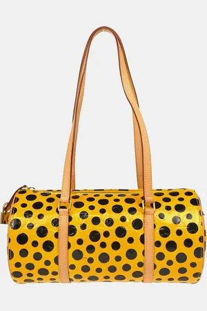 LOUIS VUITTON Yellow Vernis Dot Infinity Papillon Handbag