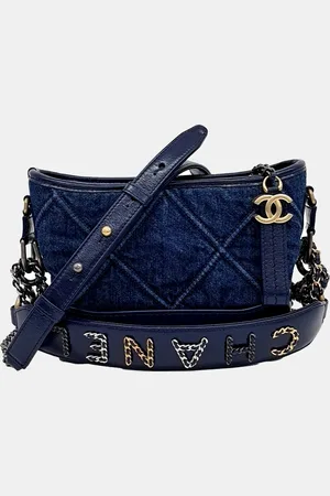 CHANEL Denim Gabrielle Hobo Bag Small